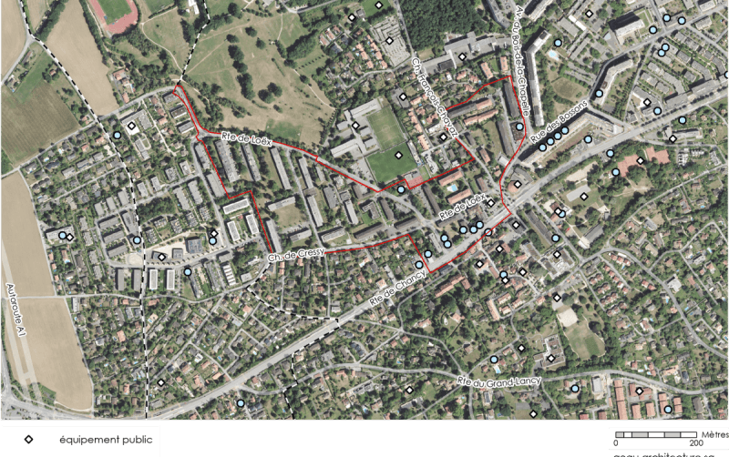 Ville d'Onex - Carte Onex-Centre